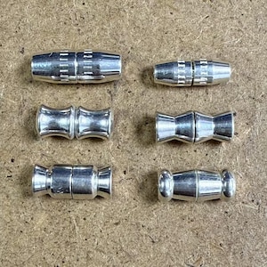 Sterling Silver Screw Clasps, 925 Silver Barrel Screw Clasps, Shiny Plain Clasp, Bracelet Clasp, Necklace Clasp