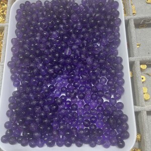 2 beads Natural amethyst carved beads, hand made carved amethyst beads 8mm /10mm / 12mm beading supplies zdjęcie 6