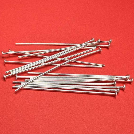 Sterling Silver Flat Eye Pins Eyepin, Silver Headpins, 925