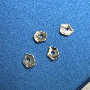 14K Gold Plated Brass Spacer Beads, Metal Beads, Irregular Shape Spacer Beads, Bracelet Bead, Necklace Bead, Gold Plated Spacer Bead