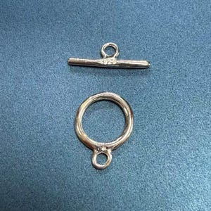 Sterling Silver Hammered Toggle Clasps, Circle Toggle Clasp, Star Bracelet Clasp, Coin Necklace Clasp, Bracelet Necklace, Twist Toggle Clasp