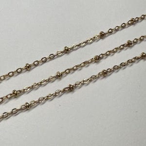 14K Gold Plated Ball Bead Chain, Bulk Bead Chains, Unfinished Ball Bead Chains, Gold Tone Ball Bead Chain, Jewelry Making Necklace 39&quot;