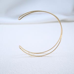 Pulsera rígida abierta tono oro de 14 quilates, suministros para la fabricación de joyas.