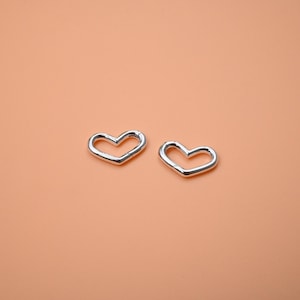 Sterling Silber Herz Karabiner Verschluss (15.8 mm)