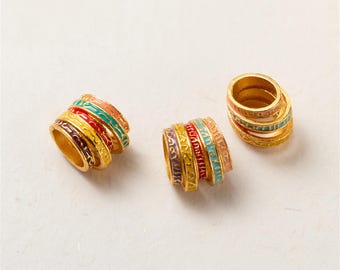 Cuenta Om Mani Padme Hum de plata de ley chapada en oro, dije budista esmaltado