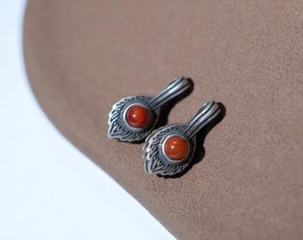 Sterling Silver Buddha Mala Counter, Agate Inlay, Tibetan Jewelry Making