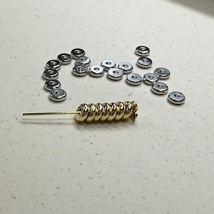 14K Gold Plated Pony Bead, Gold Tone Rondelle Bead, Bulk Donut Bead, Bracelet Bead, Necklace Bead, Spacer Bead 4mm 5mm 6mm