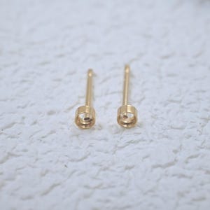 14k Gold Filled Earring Posts with Open Ring, Stud Earring Findings, DIY Jewelry