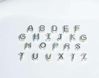 Sterlingzilveren initiaalkralen, hanger alfabet, sieraden maken