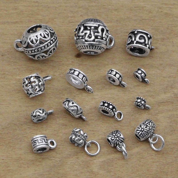Sterling Silver Bead Stopper Bail with 2.5mm Hole