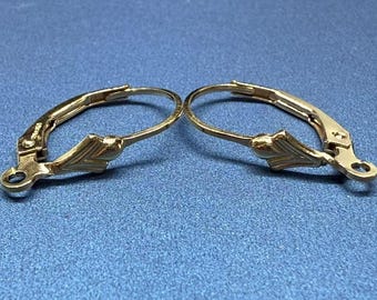 Ganci per orecchini a leva in oro 14 carati (16 x 9 mm)