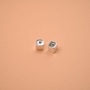 Sterling Silver Cube Beads, Jewelry Making, 6mm 8mm 10mm