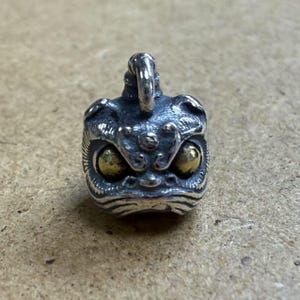 Sterling Silver Lion Charm Pendant, Animals Lion Pendant, Fortune Pendant Men, Vintage Pendant, Mens Pendant