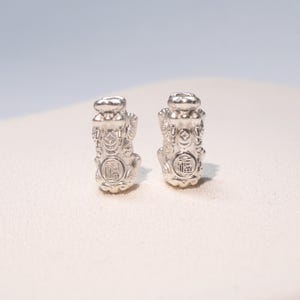 999 fijnzilveren pixiekraal, geluksbedel, armbandkraal (12 mm-18 mm) afbeelding 11