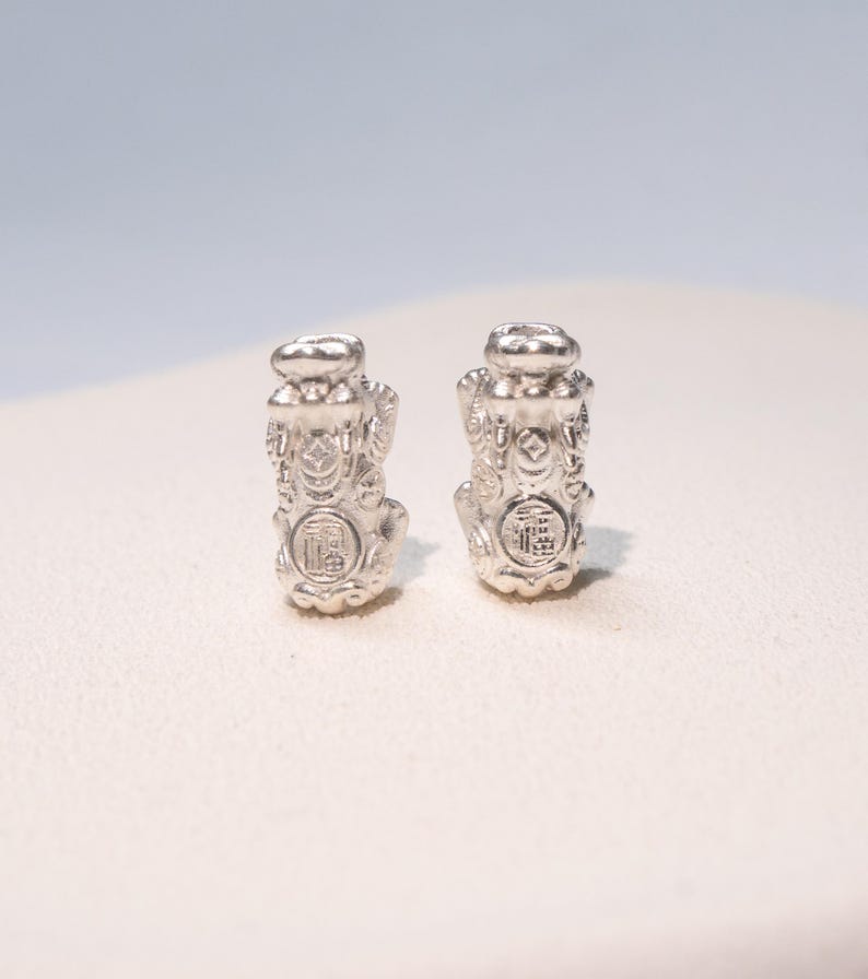 999 fijnzilveren pixiekraal, geluksbedel, armbandkraal (12 mm-18 mm) afbeelding 11