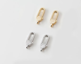 14K Vergoldetes Rechteck Karabinerverschluss, Halskette & Armband Zubehör