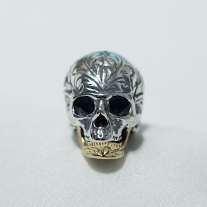 ISP67 - Spacer Spacer Skull Beads Tibetan Silver / Vintage