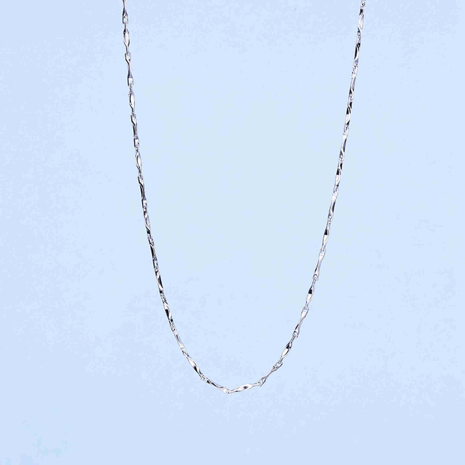 Sterling Silver Ingot Bar Chain 925 Silver Necklace Chain Etsy