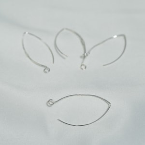 Ganchos para pendientes de plata de ley S925, suministros para hacer joyas