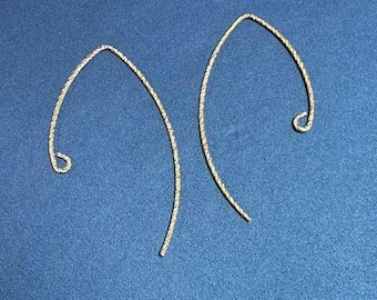 Ganci per orecchini a V in oro 14 carati, ideali per creare orecchini fai da te.