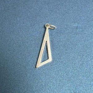 Sterling Silver Triangle Cut Out Charm, Geometric Pendant