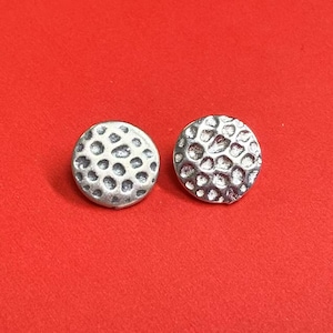 Gehämmert Sterling Silber Runde Knopf Verschlüsse, konkave Knopf Verschlüsse, Runde Knopf Spacer, Armband Knopf, Halskette Knopf, Kleidung Knopf