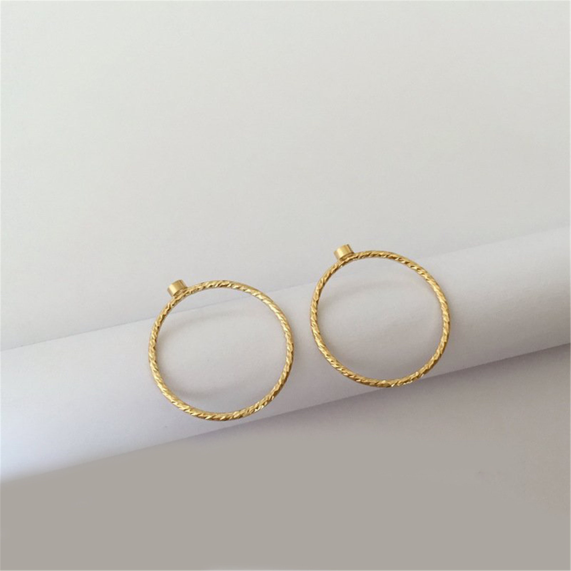 14K Gold Filled Stacking Twist Rings Settings with Round Bezel, 14K/GF Stackable Ring, Stacking Ring,Round Bezel Ring Settings for 2mm Beads