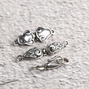 Sterling Silver Hook Clasp, Thai Silver, Necklace Connector image 5