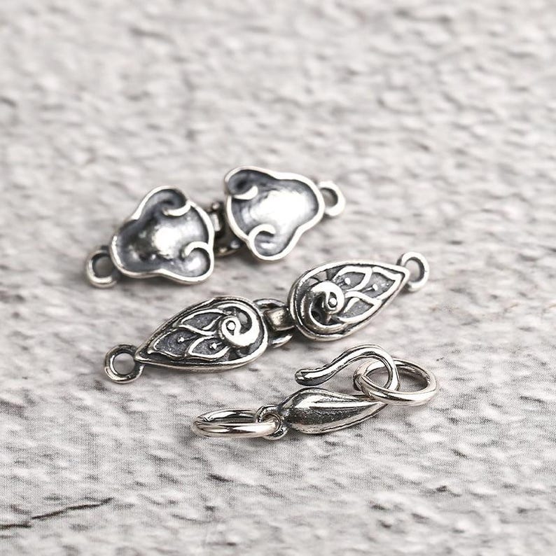 Sterling Silver Hook Clasp, Thai Silver, Necklace Connector image 5