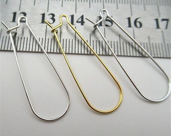 Sterling Silver Kidney Earring Wire, 925 Silver Kidney Ear Wires for Jewelry Making, Earring Wires, Hoop Earring Findings, Earring Component
