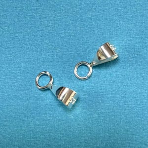 Sterling Silver Pinch Bails, s925 Silver Pinch Bail, Pendant Bail Jewelry Making Supplies, Necklace Bails, Jewelry Bails