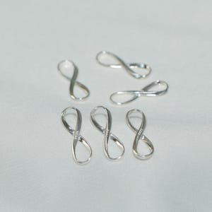 Sterling Silver Infinity Connector Charm, Eternity Jewelry
