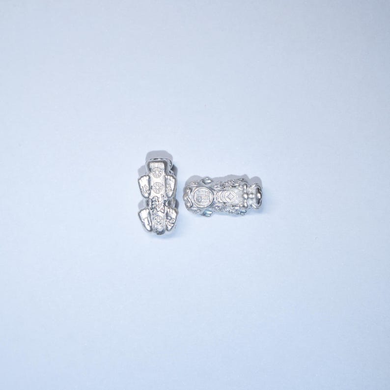999 fijnzilveren pixiekraal, geluksbedel, armbandkraal (12 mm-18 mm) afbeelding 12