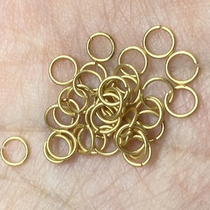 100/200pcs Gold Plated Open Round Jump Rings , Gold Tone Open Circle Jump Ring Connector for Bracelet Necklace 4mm 5mm 7mm