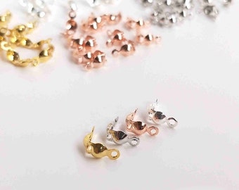 BENECREAT 40 Pcs Embouts De Chaîne Clamshell 18K Doré - Cache-Nœud Perles Pour Collier Et Bracelet Bijouterie
