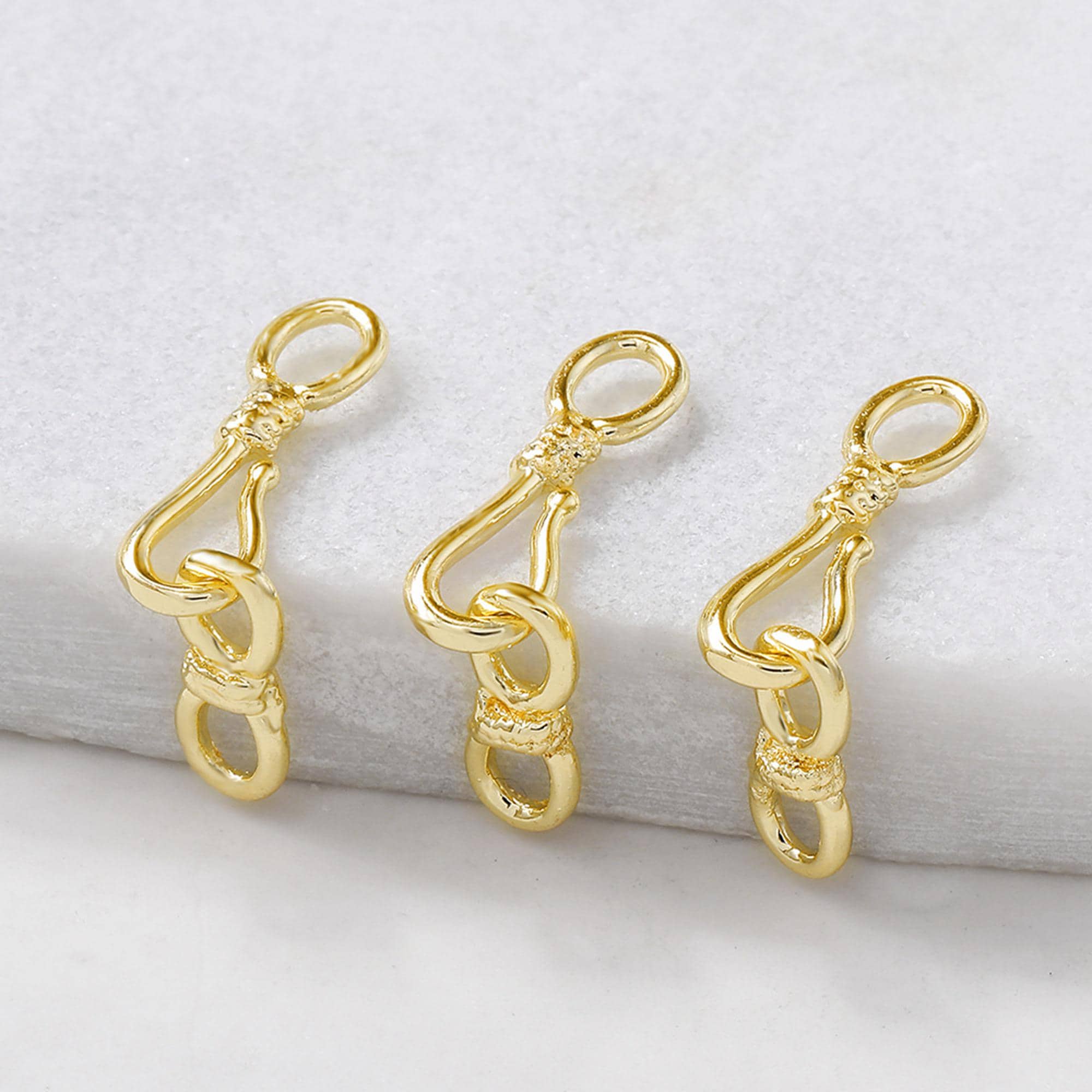 14K Gold Filled Hook And Eye Clasp – 16mm Jewelry Making Connector By GEM-inside