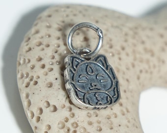 Sterling Silver Fox Charm Pendant, Forest Jewelry, Wildlife Animal