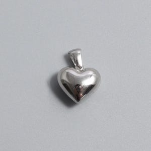 Sterling Silver Heart Charm Pendant, Sweetheart Bracelet, Valentine Necklace, Love Earring, Romantic Jewelry, Friendship Charm