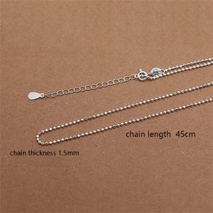 Sterling Silver Cube Bead Chain W/ Clasp,Square Bead Necklace W/ Adjustable Extender Chain, Block Bead Chain, Delicate Collarbone Chain 45cm