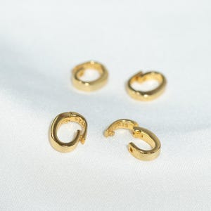 Sterling Silver Oval Clasp, Ring Hinged Enhancer (6x8mm)
