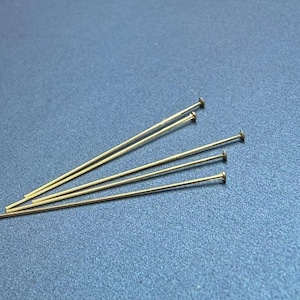 14K Gold Filled Eye Pin Headpins, Gold Filled Flat Eyepin, Gold Filled T Pin for Jewelry Making, Gold T-pin  25.4mm 38.1mm 50.8mm