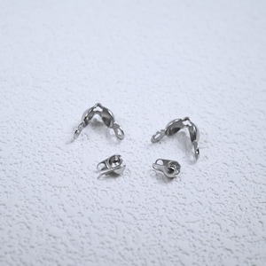 100 Stück Edelstahl Muschelkern Perlen Spitzen, Schmuckherstellung Ende Abdeckungen