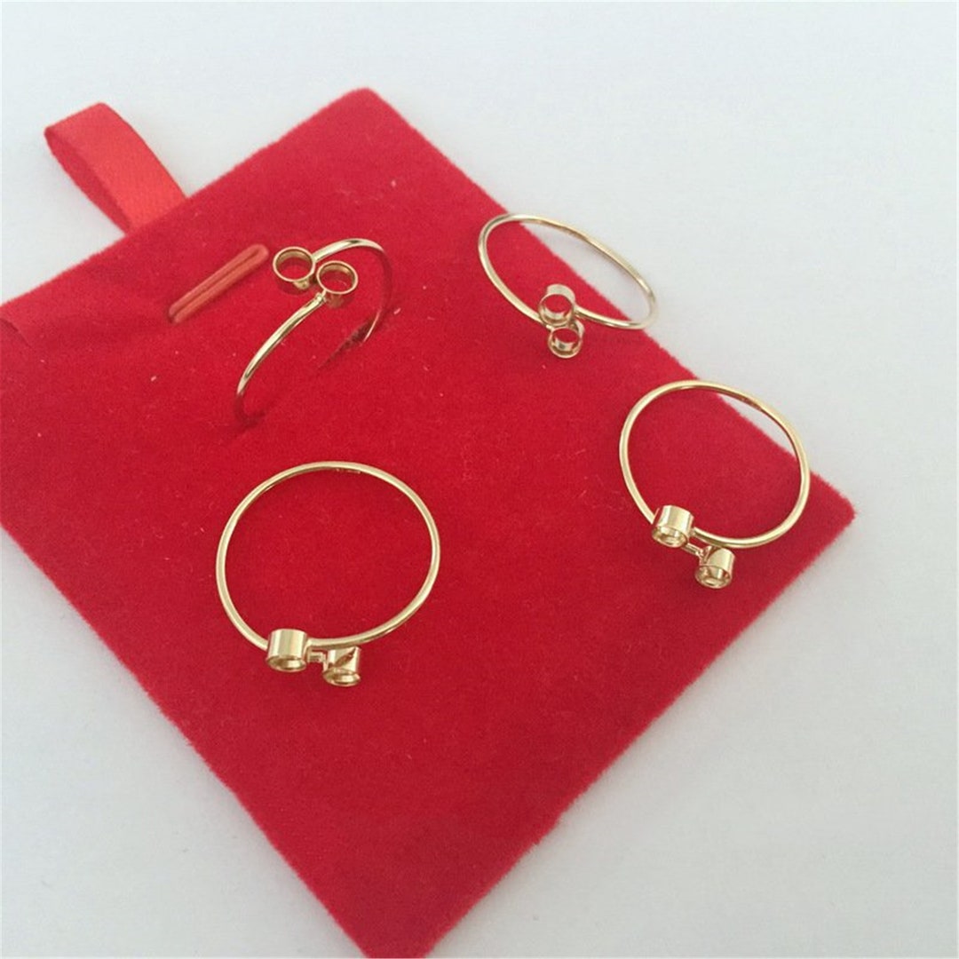 14K Gold Filled Stacking Rings Settings W/round Bezel, Gold Filled