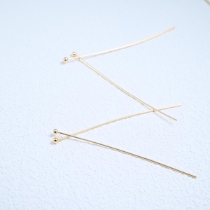 Vergoldete Edelstahl Kugelstifte, Runde Kopfstifte, Kugelstifte, Perlenstifte, DIY-Grundzubehör 20 mm 30 mm 40 mm 50 mm