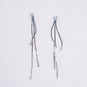 14K Gold Plated Box Chain Earring Tassels, DIY Ear Wire Charms (53mm)