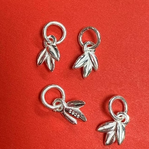 Sterling Silver Leaf Charm Pendant, Nature Bracelet, Plant Necklace, Garden Earring, Forest Jewelry, Tree Charm, Charms In Bulk