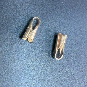 Sterling Silver Leather Cord End Caps, s925 Silver Crimp Ends, Bracelet Cord End Caps for Jewelry Making Findings, Bracelet Cord End