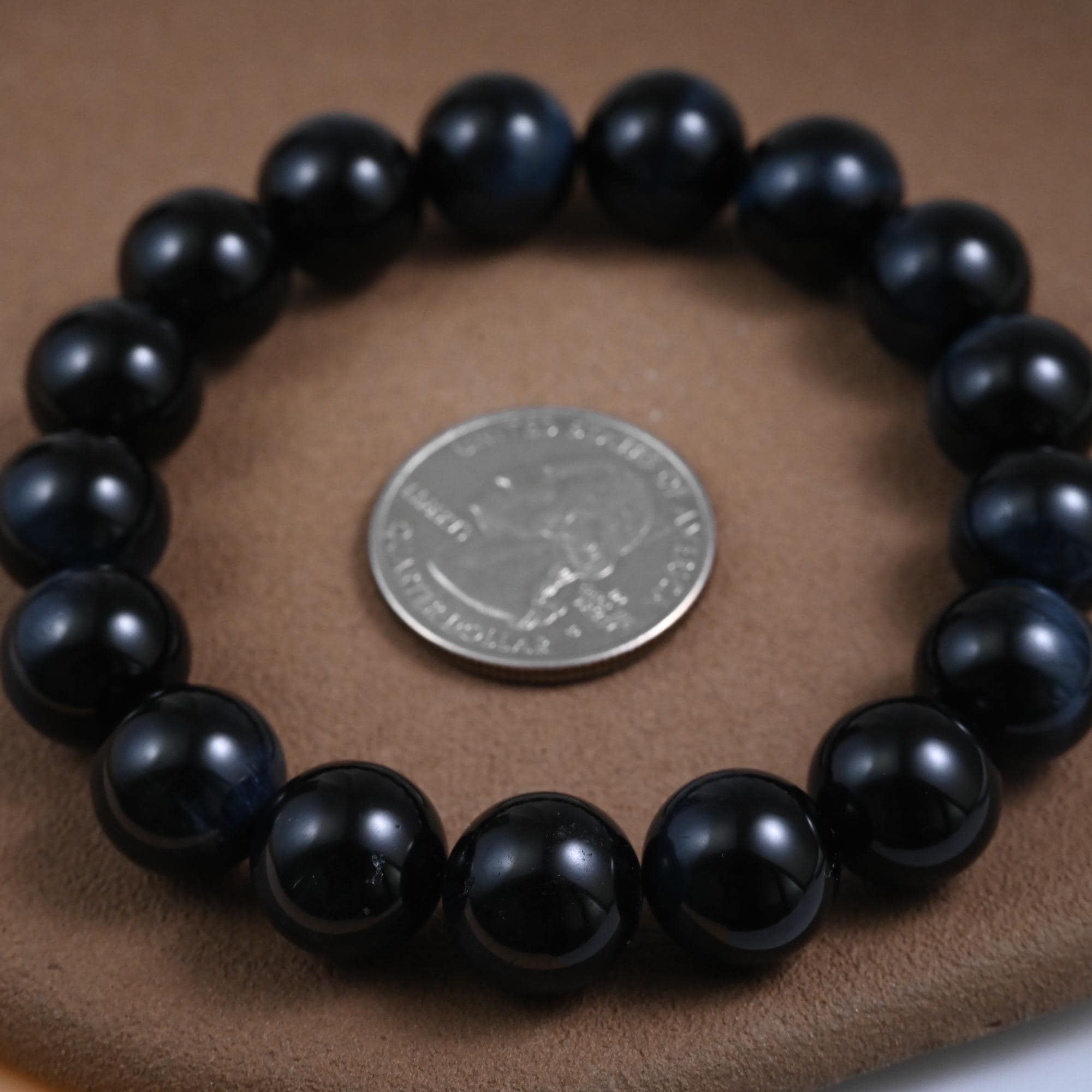 Perline in pietra naturale blu occhio di tigre Perline sfuse rotonde 6 8 10 12mm per creazione di gioielli Bracciale con ciondoli fai da te 15 -ite-12mm da 31 a 32 pezzi