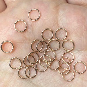 18K Gold Plated Round Open Jump Rings , Silver Tone Circle Split Rings Connector for Bracelet Necklace, Multi Sizes 3mm 4mm 5mm 6mm 8mm