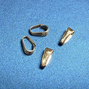 14K Gold Filled Pinch Bail Set, Jewelry Making Supplies